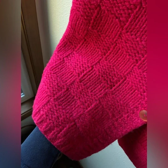 VTG Pink Knit 100% Wool Dayton’s Cardigan (Size:M) - Picture 8 of 13